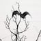 3ft. Pre-Lit Artificial Halloween Black Spooky Twig Tree with Bats and 100 Orange & Purple LED Lights